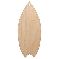 Surfboard Solid Unfinished Craft Wood Holiday Christmas Tree DIY Pre-Drilled Ornament