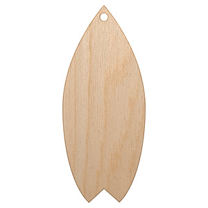 Surfboard Solid Unfinished Craft Wood Holiday Christmas Tree DIY Pre-Drilled Ornament