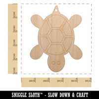 Turtle Top View Unfinished Craft Wood Holiday Christmas Tree DIY Pre-Drilled Ornament