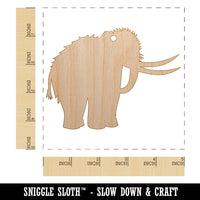 Woolly Mammoth Solid Unfinished Craft Wood Holiday Christmas Tree DIY Pre-Drilled Ornament