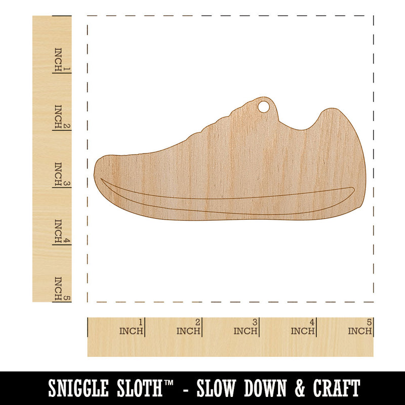 Athletic Running Shoe Unfinished Craft Wood Holiday Christmas Tree DIY Pre-Drilled Ornament