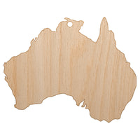 Australia Solid Unfinished Craft Wood Holiday Christmas Tree DIY Pre-Drilled Ornament