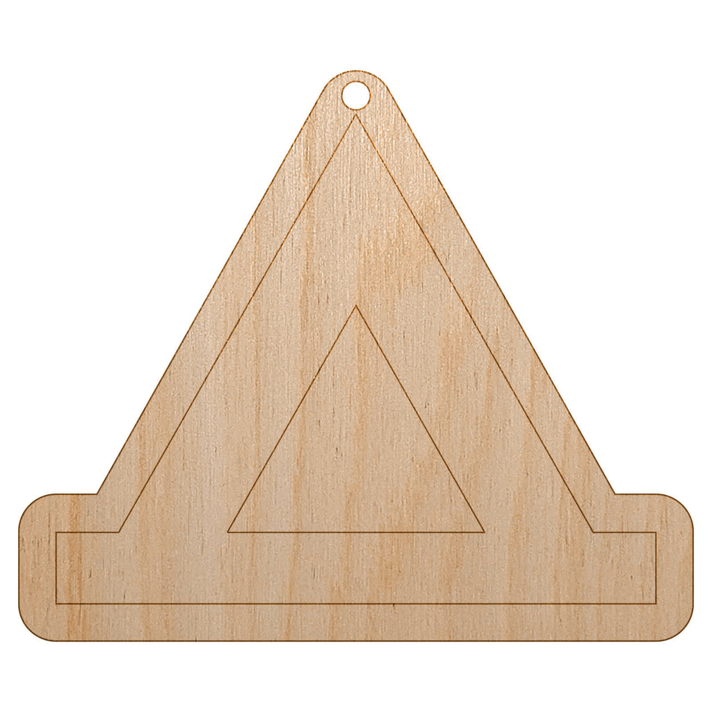 Camping Symbol Unfinished Craft Wood Holiday Christmas Tree DIY Pre-Drilled Ornament
