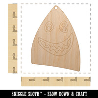 Cheerful Shark Face Unfinished Craft Wood Holiday Christmas Tree DIY Pre-Drilled Ornament