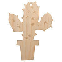 Cute Prickly Cactus Unfinished Craft Wood Holiday Christmas Tree DIY Pre-Drilled Ornament
