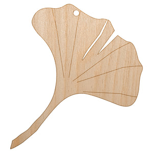 Ginkgo Leaf Unfinished Craft Wood Holiday Christmas Tree DIY Pre-Drilled Ornament