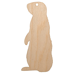 Gopher Solid Unfinished Craft Wood Holiday Christmas Tree DIY Pre-Drilled Ornament