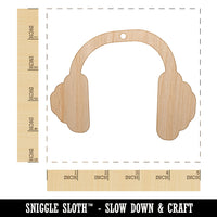 Headphones Ear Solid Unfinished Craft Wood Holiday Christmas Tree DIY Pre-Drilled Ornament