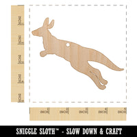 Kangaroo Jumping Solid Unfinished Craft Wood Holiday Christmas Tree DIY Pre-Drilled Ornament