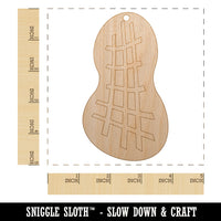 Peanut Doodle Unfinished Craft Wood Holiday Christmas Tree DIY Pre-Drilled Ornament