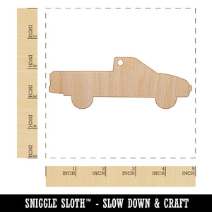 Pickup Truck Solid Unfinished Craft Wood Holiday Christmas Tree DIY Pre-Drilled Ornament