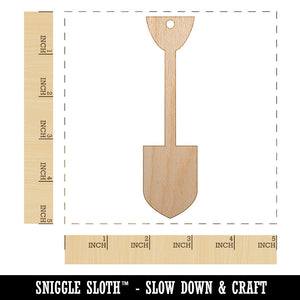 Shovel Silhouette Tools Unfinished Craft Wood Holiday Christmas Tree DIY Pre-Drilled Ornament