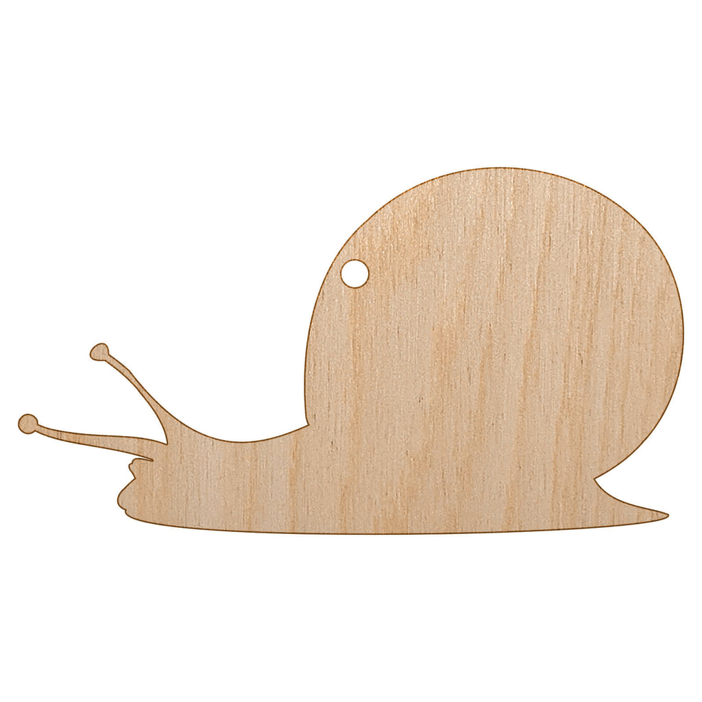 Snail On the Move Solid Unfinished Craft Wood Holiday Christmas Tree DIY Pre-Drilled Ornament