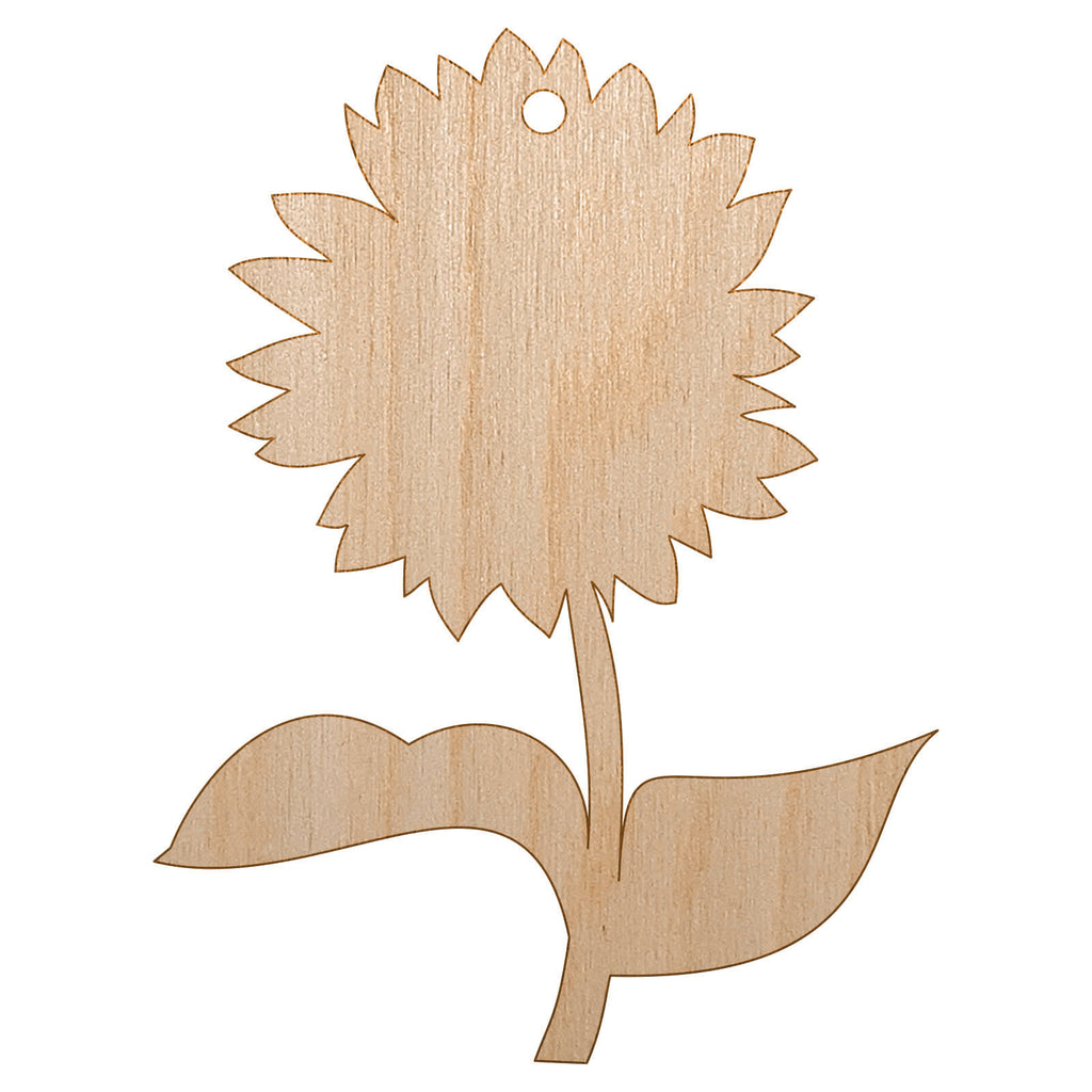 Sunflower Solid Unfinished Craft Wood Holiday Christmas Tree DIY Pre-Drilled Ornament