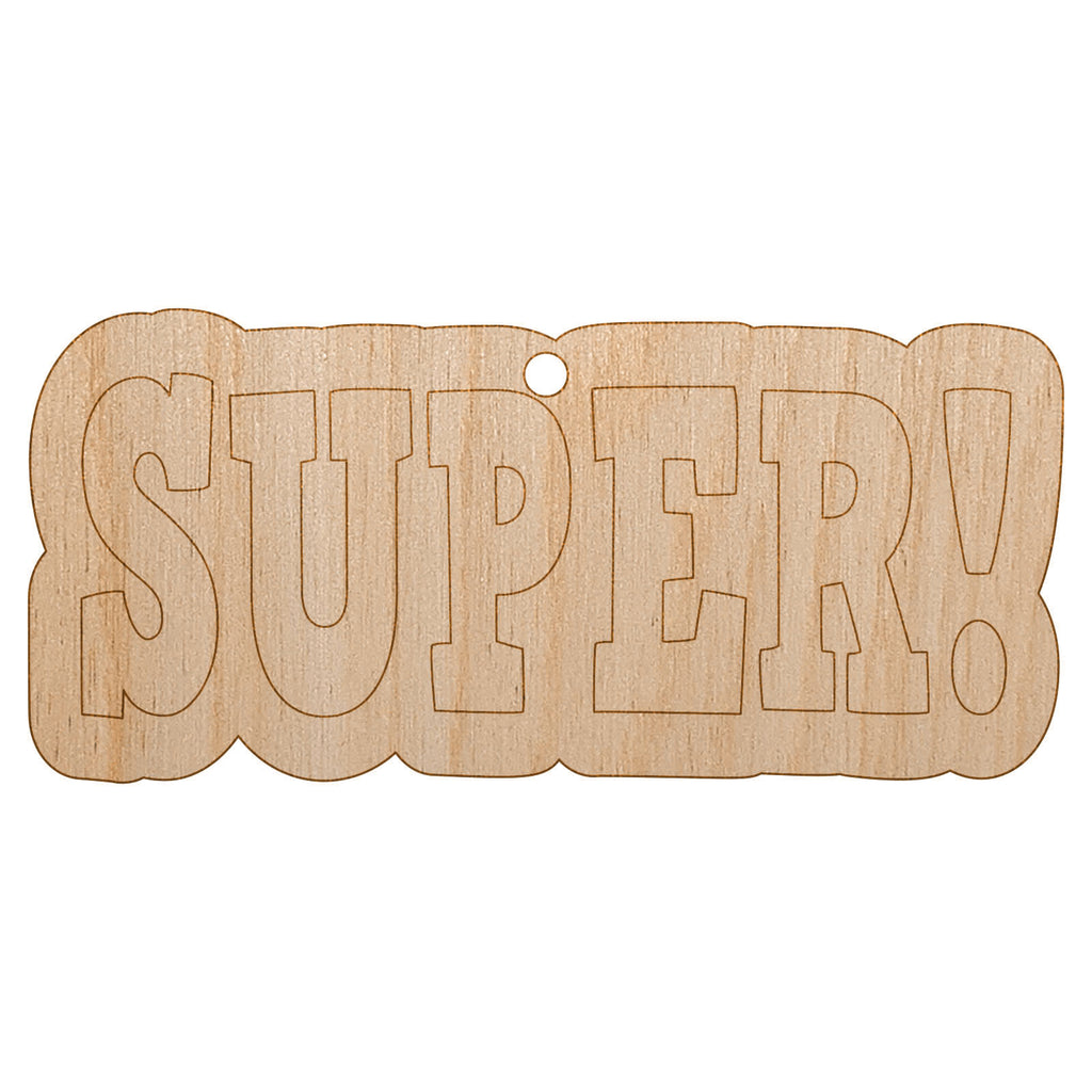Super Fun Text Teacher School Unfinished Craft Wood Holiday Christmas Tree DIY Pre-Drilled Ornament