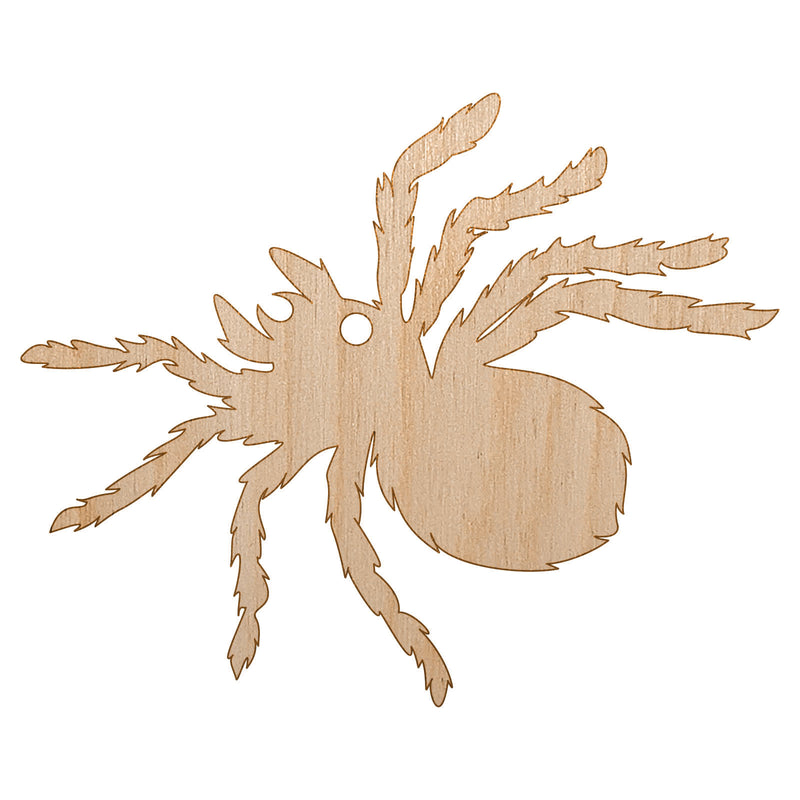Tarantula Spider Solid Unfinished Craft Wood Holiday Christmas Tree DIY Pre-Drilled Ornament