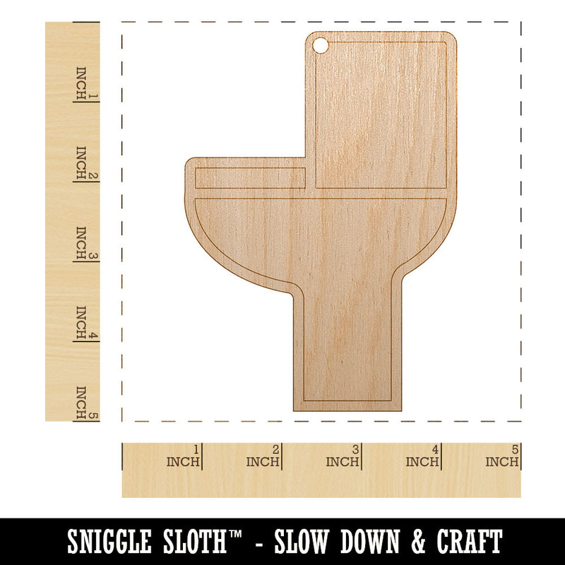Toilet Symbol Outline Unfinished Craft Wood Holiday Christmas Tree DIY Pre-Drilled Ornament