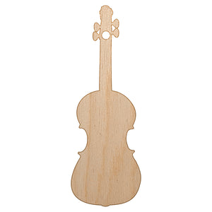 Violin Music Instrument Silhouette Unfinished Craft Wood Holiday Christmas Tree DIY Pre-Drilled Ornament