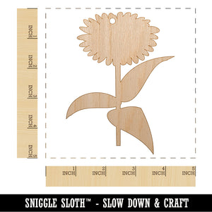 Zinnia Flower Solid Unfinished Craft Wood Holiday Christmas Tree DIY Pre-Drilled Ornament