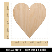 Card Suit Hearts Unfinished Craft Wood Holiday Christmas Tree DIY Pre-Drilled Ornament