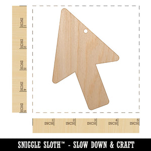 Computer Mouse Arrow Unfinished Craft Wood Holiday Christmas Tree DIY Pre-Drilled Ornament