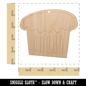 Cupcake Doodle Unfinished Craft Wood Holiday Christmas Tree DIY Pre-Drilled Ornament