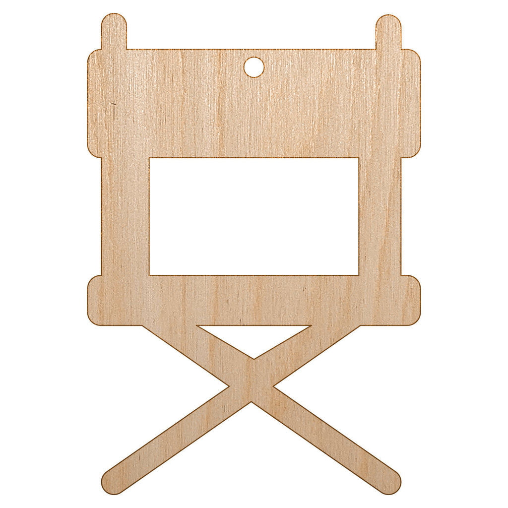 Director Movie Chair Unfinished Craft Wood Holiday Christmas Tree DIY Pre-Drilled Ornament