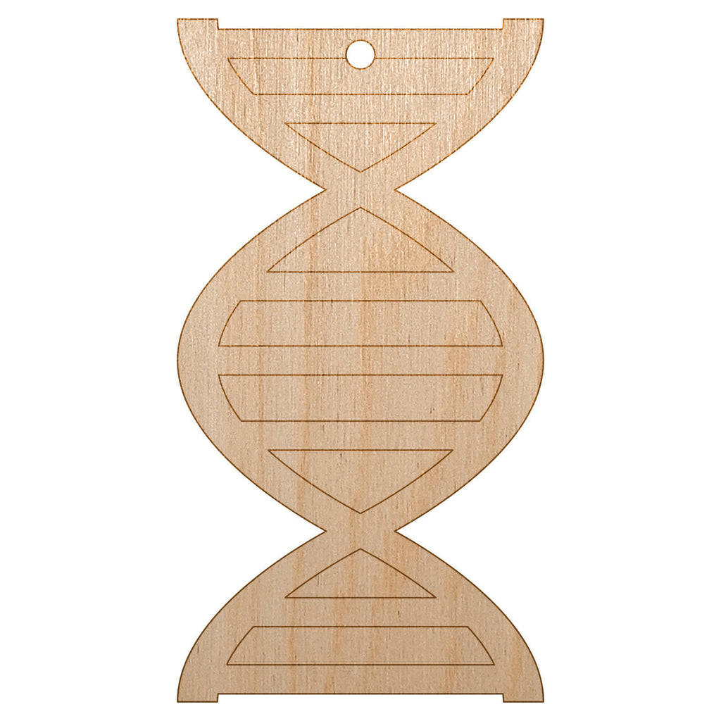 DNA Molecule Double Helix Science Symbol Unfinished Craft Wood Holiday Christmas Tree DIY Pre-Drilled Ornament