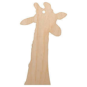 Giraffe Head Solid Unfinished Craft Wood Holiday Christmas Tree DIY Pre-Drilled Ornament