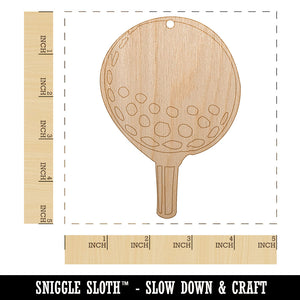 Golf Ball on Tee Unfinished Craft Wood Holiday Christmas Tree DIY Pre-Drilled Ornament
