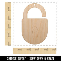 Keyed Padlock Unfinished Craft Wood Holiday Christmas Tree DIY Pre-Drilled Ornament