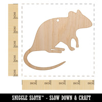 Rat Solid Unfinished Craft Wood Holiday Christmas Tree DIY Pre-Drilled Ornament