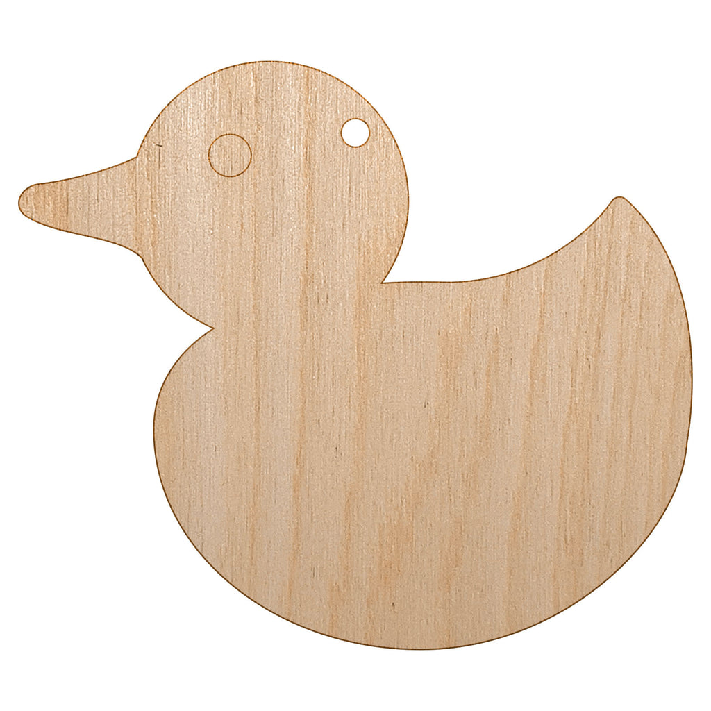 Rubber Ducky Unfinished Craft Wood Holiday Christmas Tree DIY Pre-Drilled Ornament