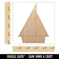 Sail Boat Sailing Icon Unfinished Craft Wood Holiday Christmas Tree DIY Pre-Drilled Ornament