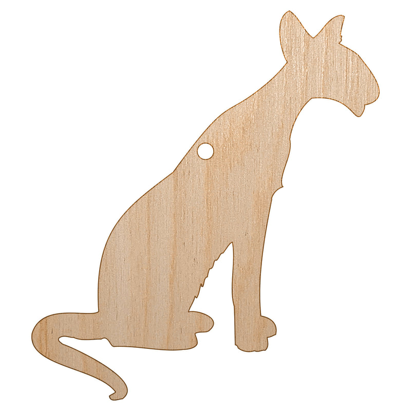 Siamese Cat Solid Unfinished Craft Wood Holiday Christmas Tree DIY Pre-Drilled Ornament