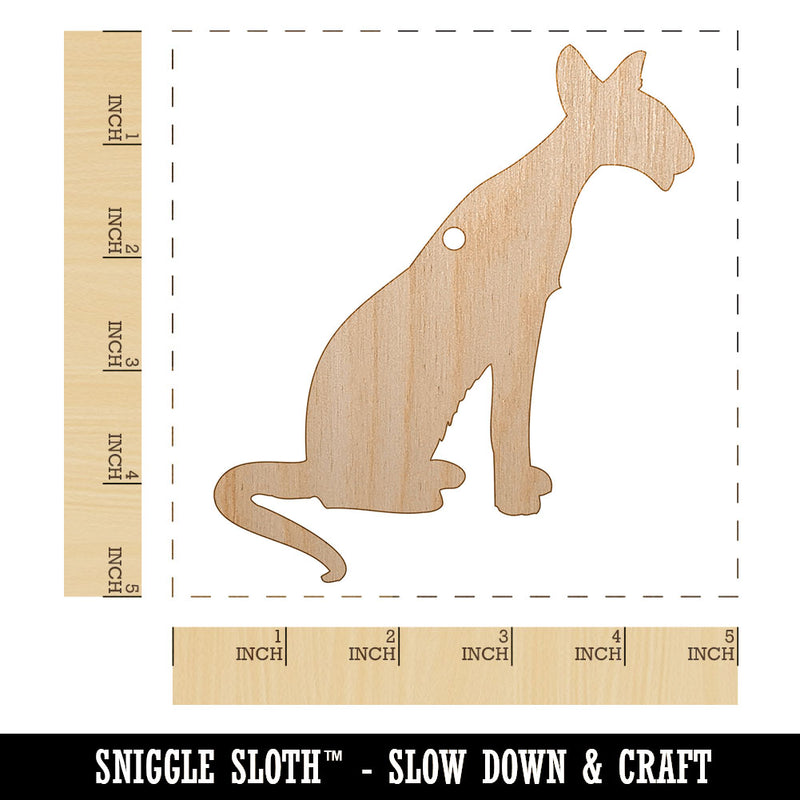 Siamese Cat Solid Unfinished Craft Wood Holiday Christmas Tree DIY Pre-Drilled Ornament