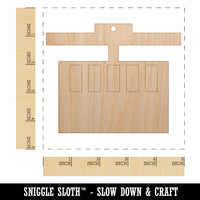 Ski Tram Lift Unfinished Craft Wood Holiday Christmas Tree DIY Pre-Drilled Ornament