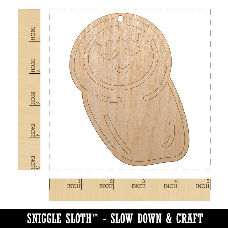 Sleeping Baby Doodle Unfinished Craft Wood Holiday Christmas Tree DIY Pre-Drilled Ornament