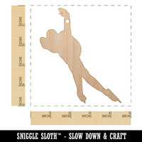 Speed Skating Skater Unfinished Craft Wood Holiday Christmas Tree DIY Pre-Drilled Ornament