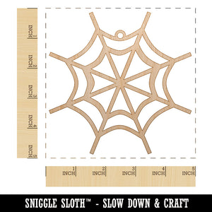 Spider Web Unfinished Craft Wood Holiday Christmas Tree DIY Pre-Drilled Ornament