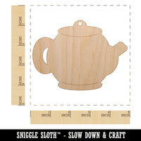 Teapot Kettle Unfinished Craft Wood Holiday Christmas Tree DIY Pre-Drilled Ornament