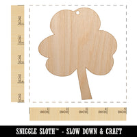 Three Leaf Clover Solid Unfinished Craft Wood Holiday Christmas Tree DIY Pre-Drilled Ornament