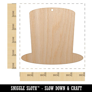 Top Hat Unfinished Craft Wood Holiday Christmas Tree DIY Pre-Drilled Ornament