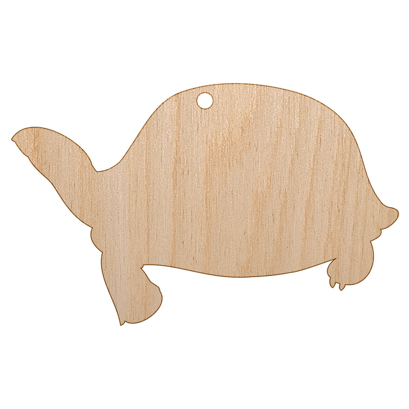 Tortoise Turtle Solid Unfinished Craft Wood Holiday Christmas Tree DIY Pre-Drilled Ornament