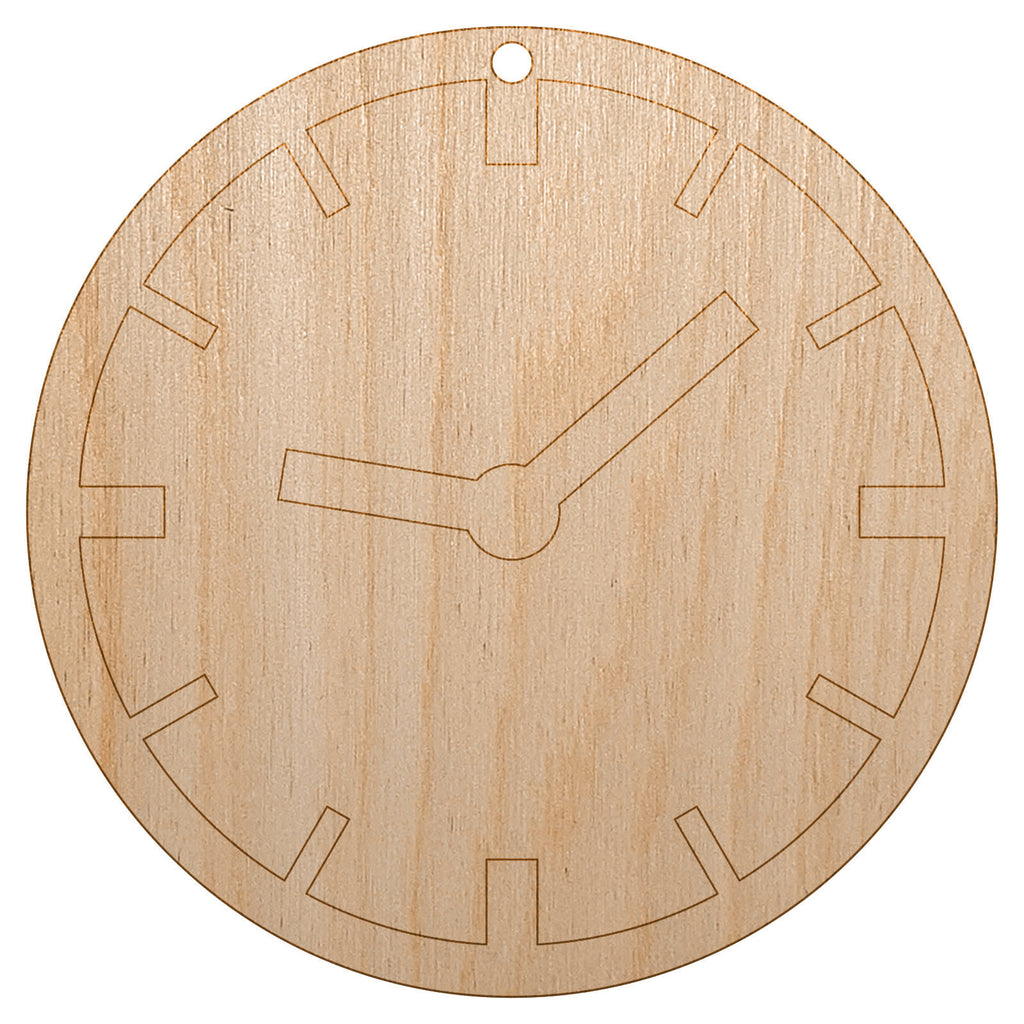 Wall Clock Time Unfinished Craft Wood Holiday Christmas Tree DIY Pre-Drilled Ornament