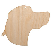 Beagle Face Profile Solid Unfinished Craft Wood Holiday Christmas Tree DIY Pre-Drilled Ornament