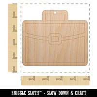 Brief Case Work Icon Unfinished Craft Wood Holiday Christmas Tree DIY Pre-Drilled Ornament