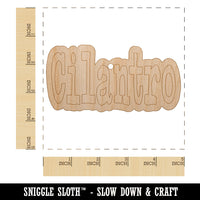 Cilantro Herb Fun Text Unfinished Craft Wood Holiday Christmas Tree DIY Pre-Drilled Ornament
