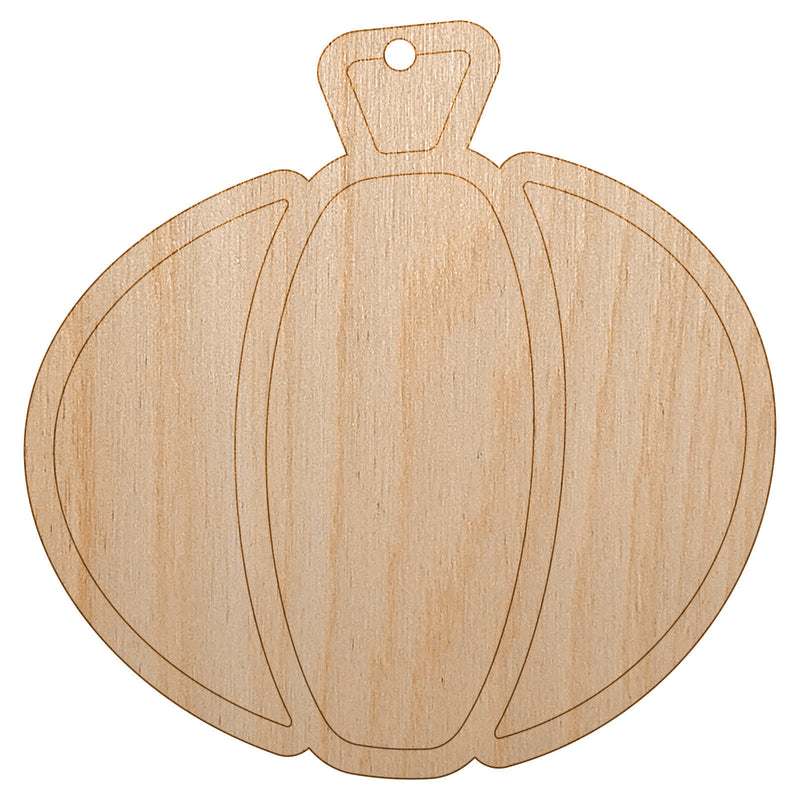 Cute Pumpkin Unfinished Craft Wood Holiday Christmas Tree DIY Pre-Drilled Ornament