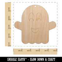 Ghost Smiling Halloween Unfinished Craft Wood Holiday Christmas Tree DIY Pre-Drilled Ornament